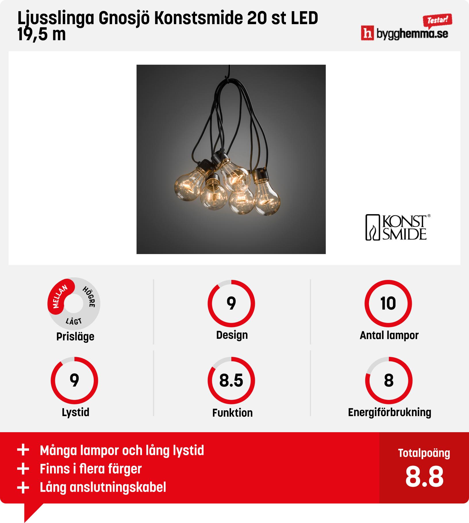 Bästa ljusslingan utomhus