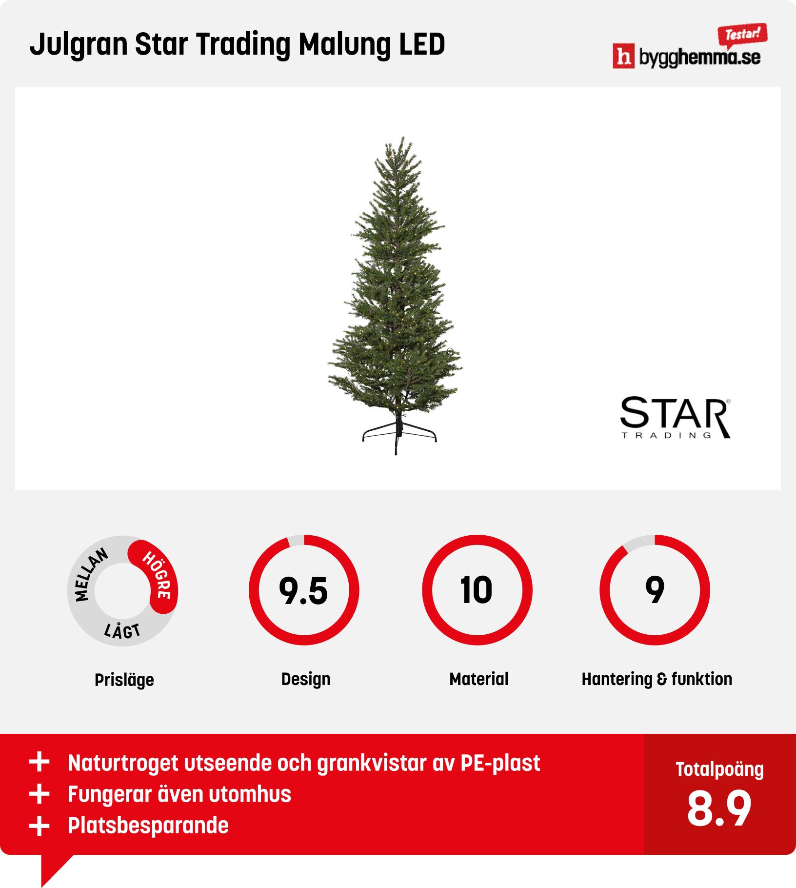 Julgran med belysning bäst i test