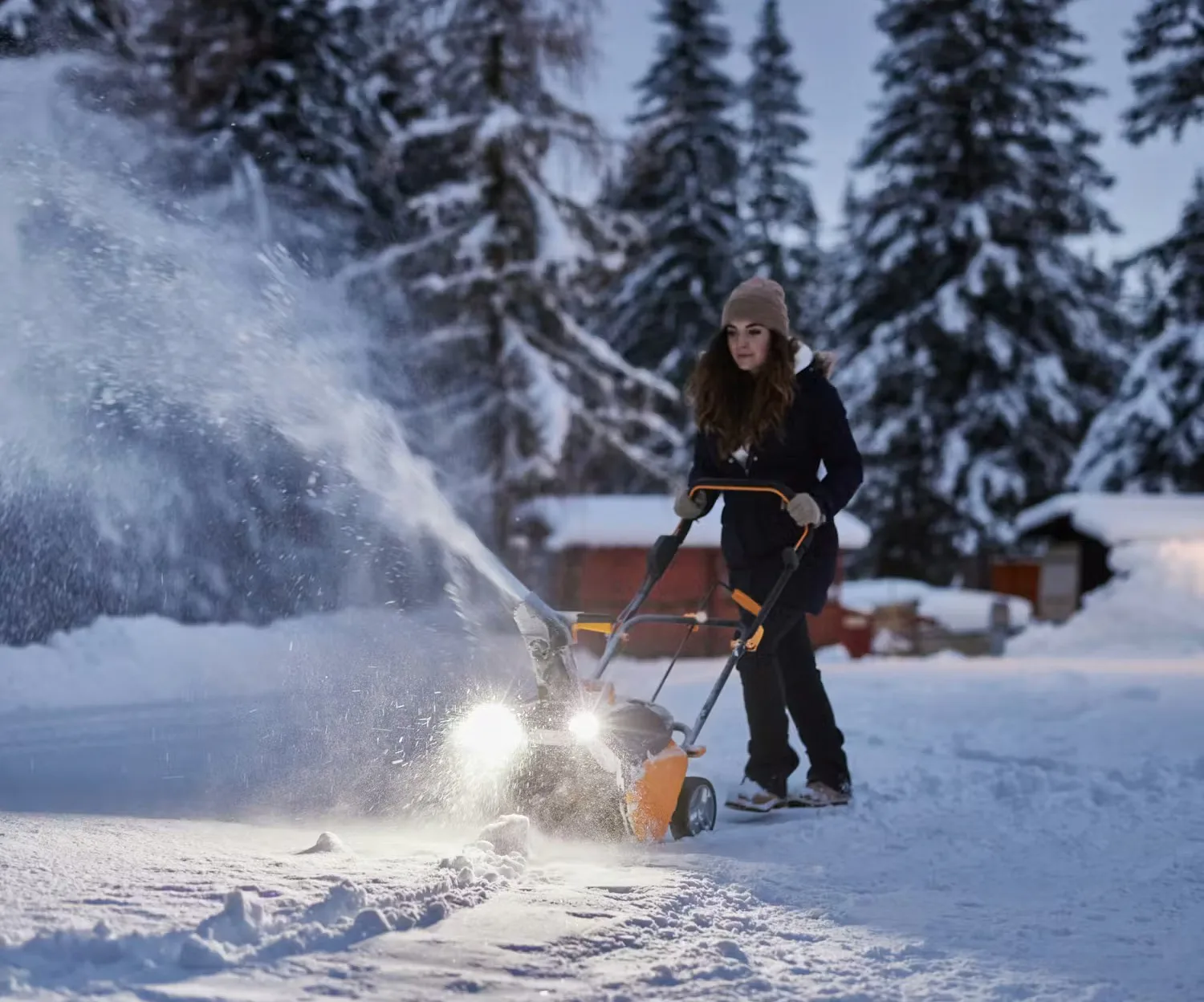 Batteridriven snöslunga test 2026