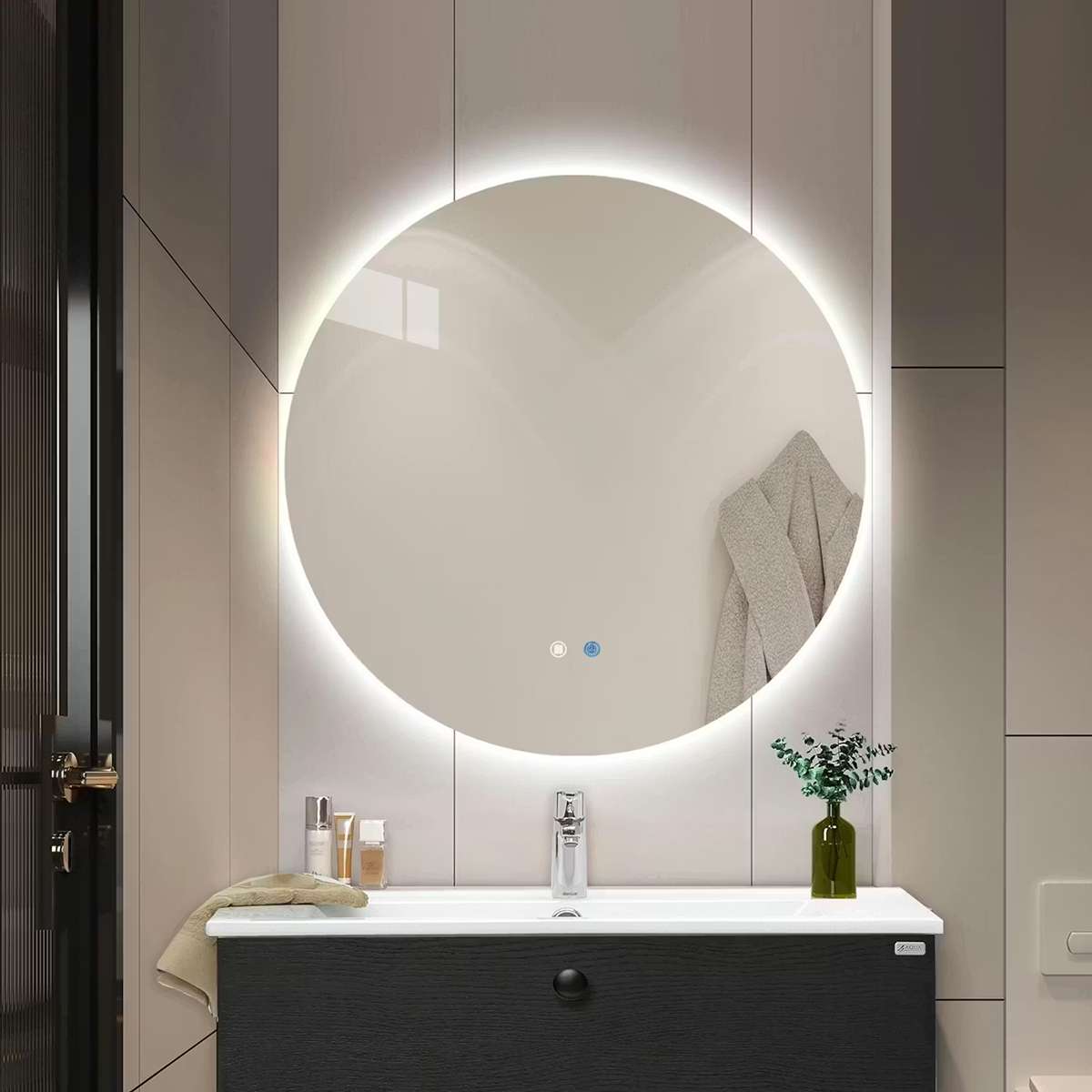 LED-spegel i badrum - 4 Aqua aura