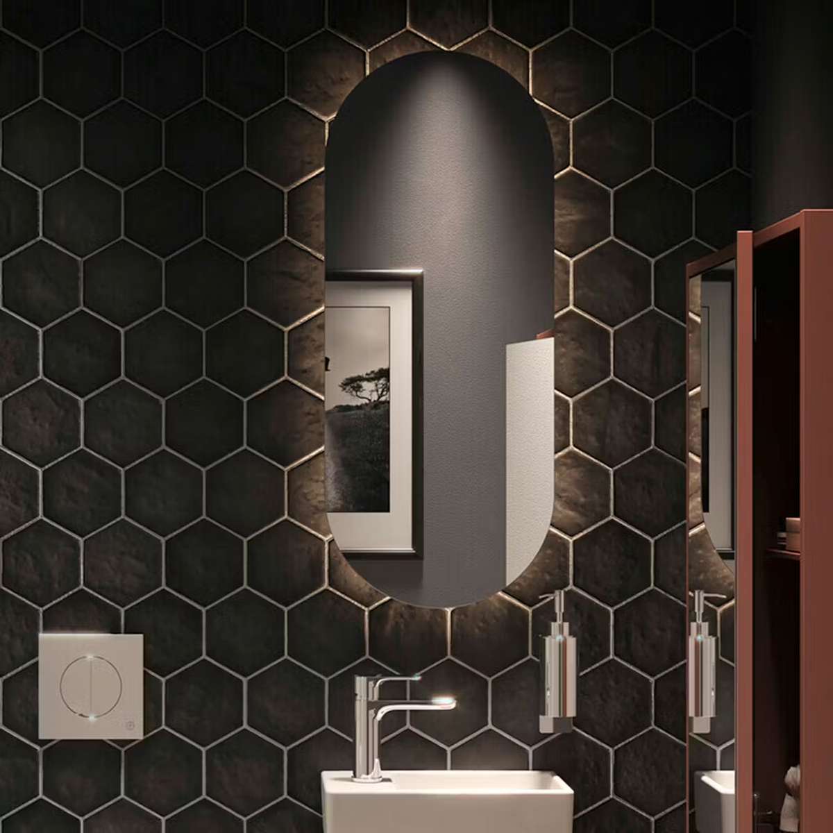 LEd-spegel i badrum - Gustavsberg Artic Small