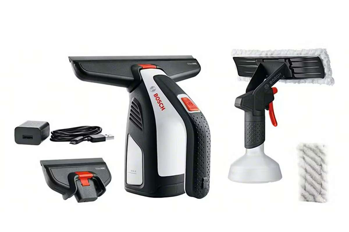 Bästa fönstertvätten - Fönstertvätt Bosch Power Tools GlassVAC Med Batteri/Stor Liten Sugdel