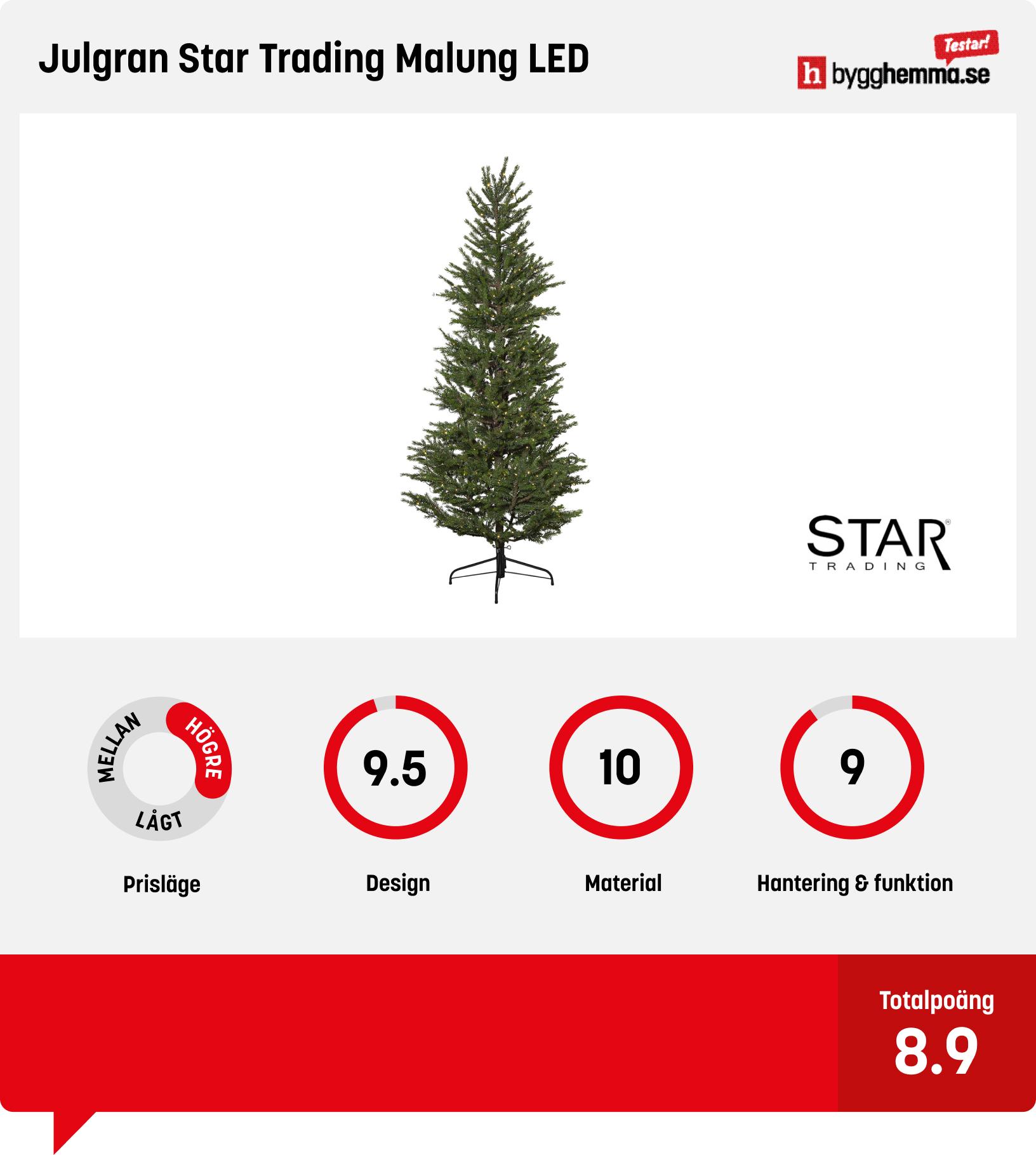 Julgran med belysning bäst i test