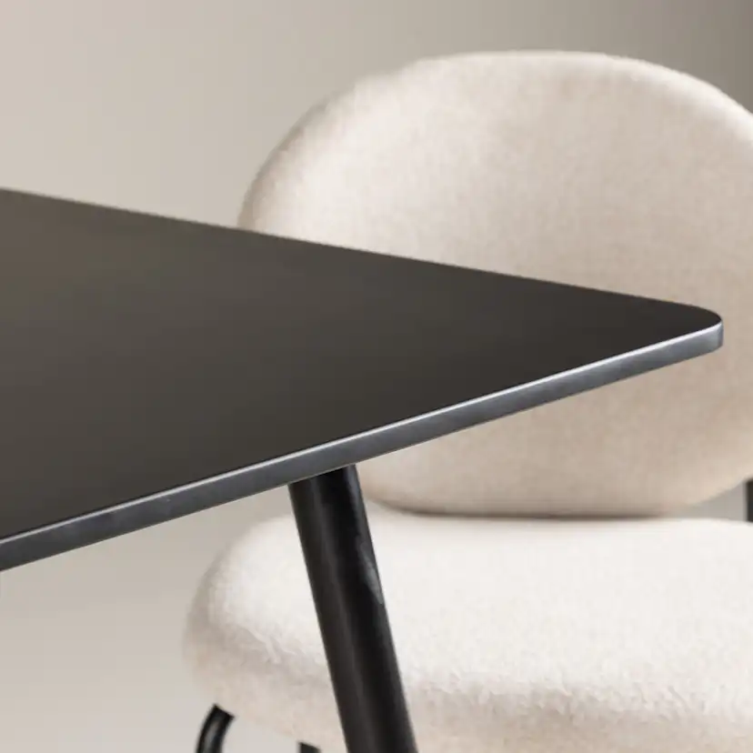 Polar Dining Table 75x75 cm - Black / Black Svart