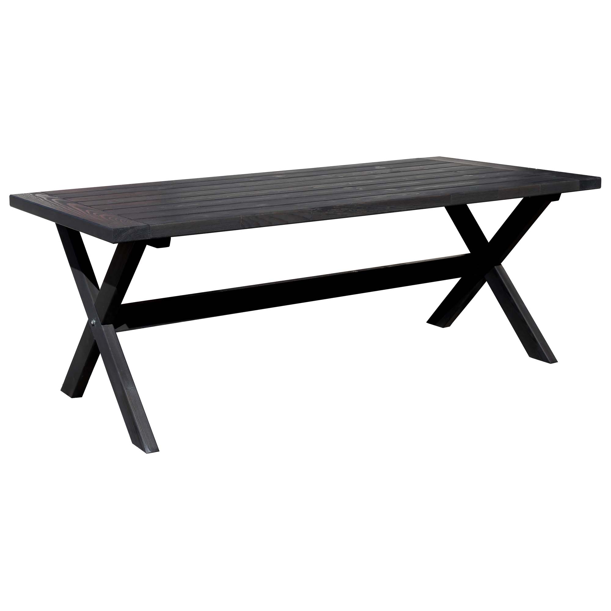 Matgrupp Utomhus Baltic Garden 220 cm bord & 6 Merida naturfärgade stolar