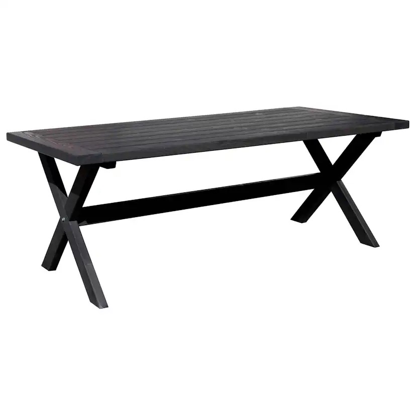 Matgrupp Utomhus Baltic Garden 220 cm bord & 6 Merida naturfärgade stolar
