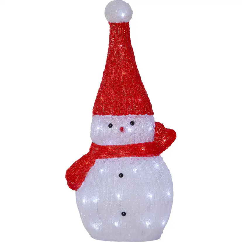 Dekorationsfigur Star Trading Crystalo Snögubbe