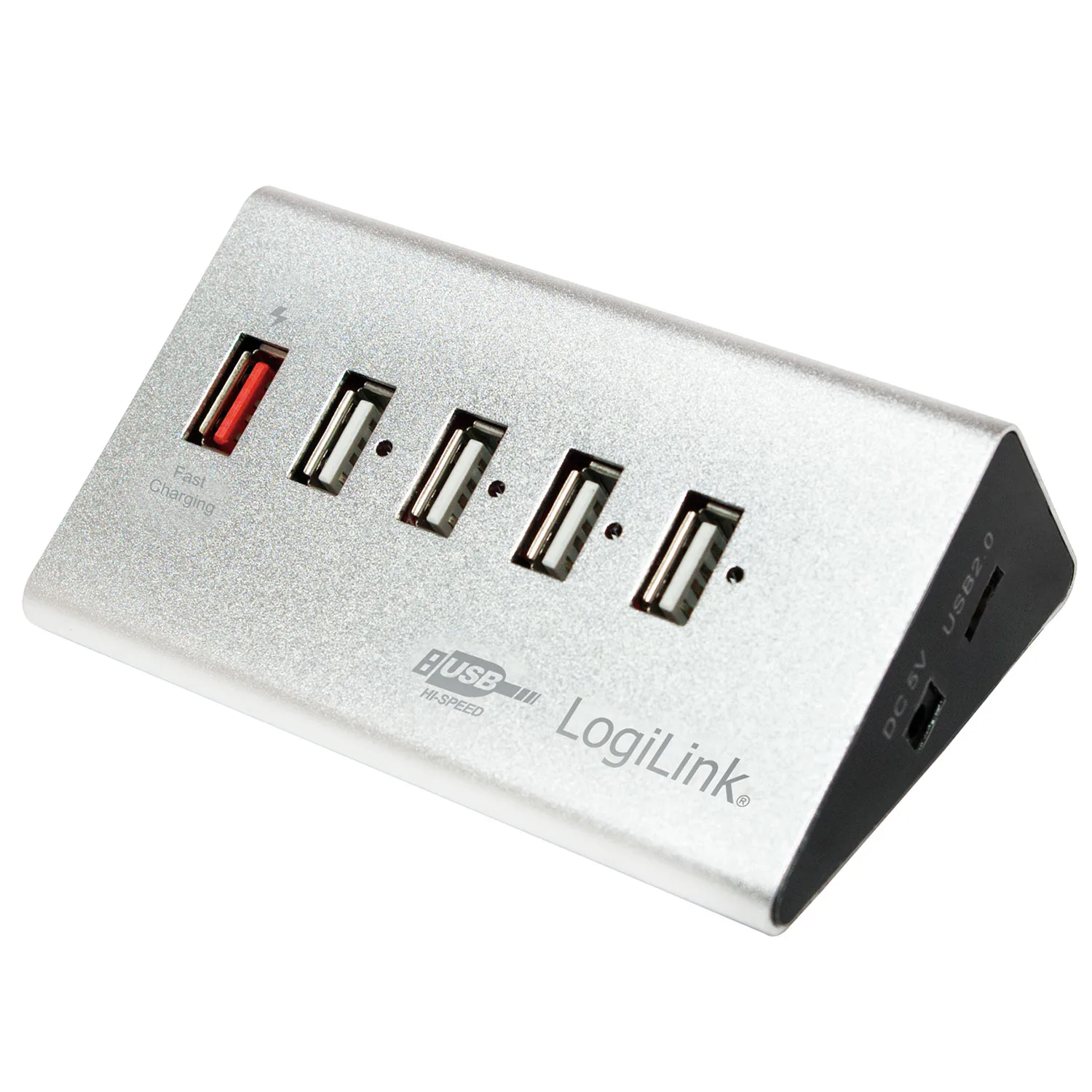 USB 2.0-hub LogiLink 4+1 fast charge