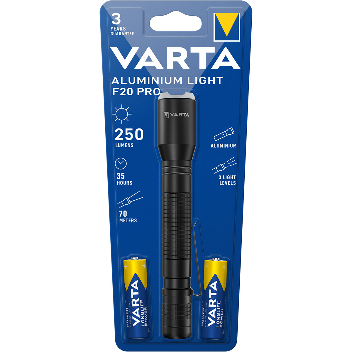 Ficklampa Varta Aluminium Light F20 Pro 250 lm