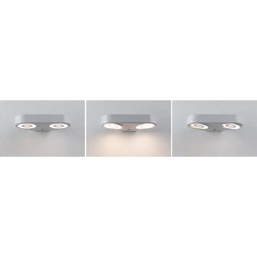 Fasadbelysning LED Paulmann Silma Dubbel med Skymningsstyrd rörelsedetektor IP44 230V