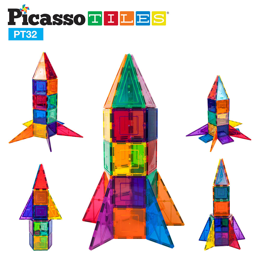 Magnetplattor Picasso Tiles 32 bitar