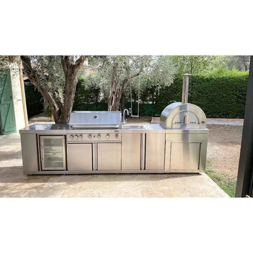 Diskbänk Myoutdoorkitchen Classic Line Stainless 304SS Med Förvaringsskåp