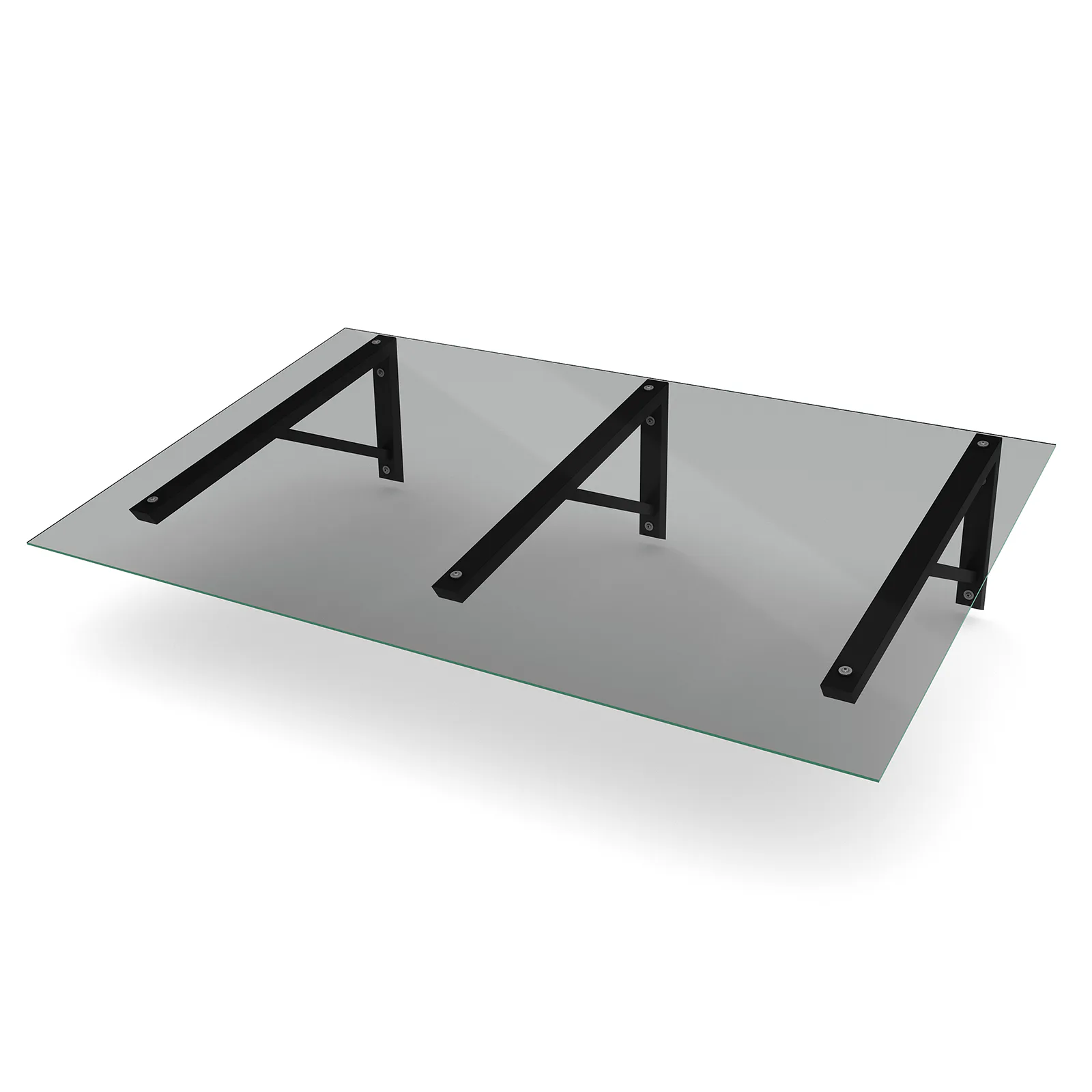 Console Delta Svart - Tinted Glass 6+6mm 2000x1200mm Svart - Tonat Glas 6+6 mm, 2000x1200 mm