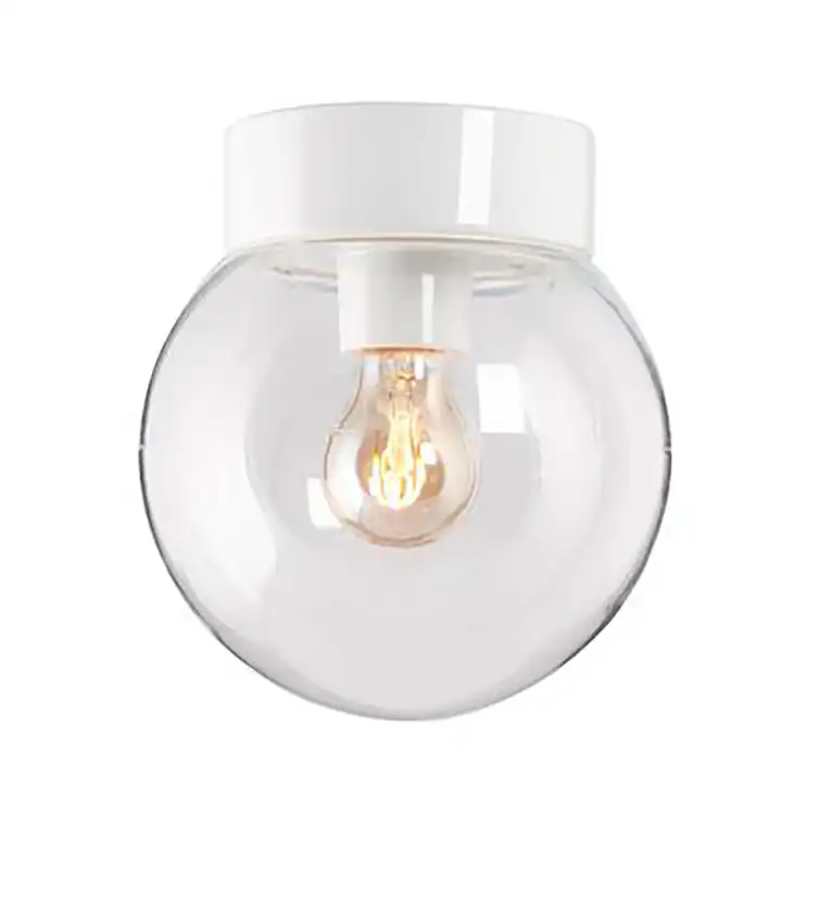 Vägg-/Taklampa Ifö Electric Classic Glob 200 Klar Rak IP44 E27