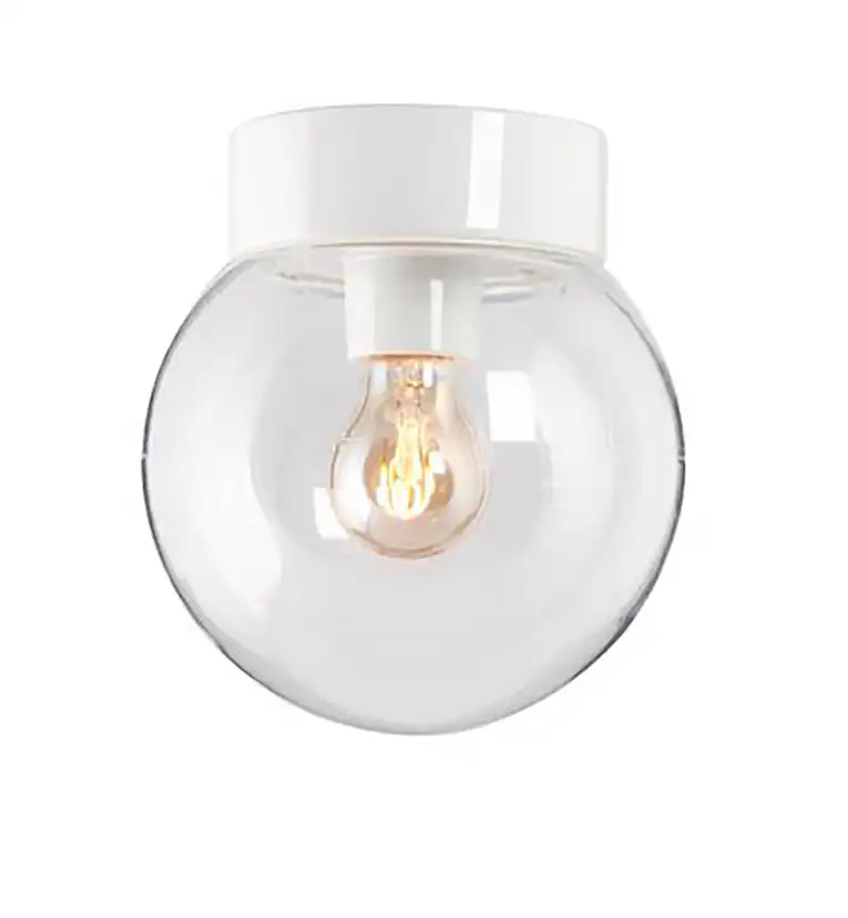 Vägg-/Taklampa Ifö Electric Classic Glob 200 Klar Rak IP44 E27