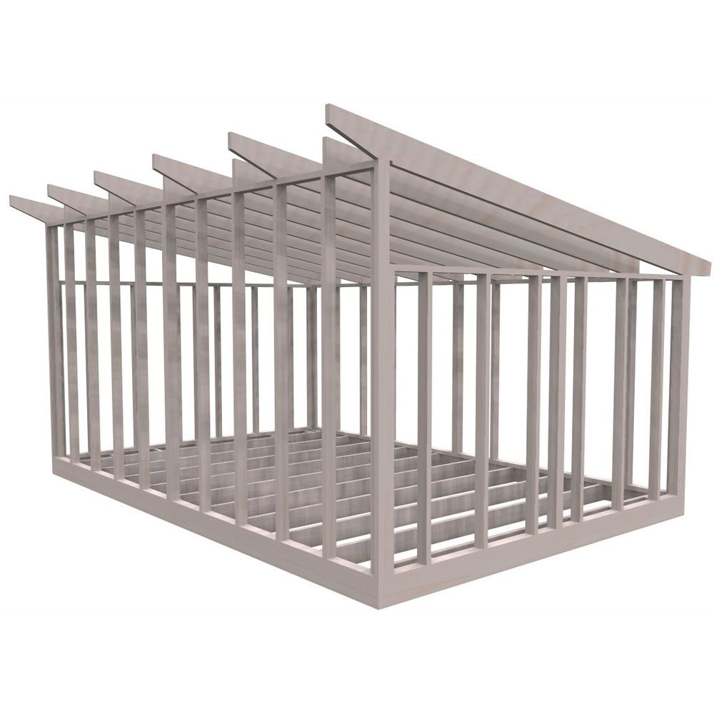 Attefallsstomme Byggstommar 10 grader 6000x3940 mm Vägghöjd: 2150-2800 mm Färdiga Sektioner