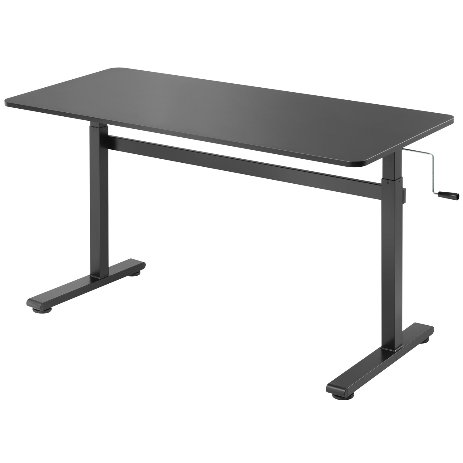 Höj-/sänkbart skrivbord Manuellt 140x60cm Sv Svart