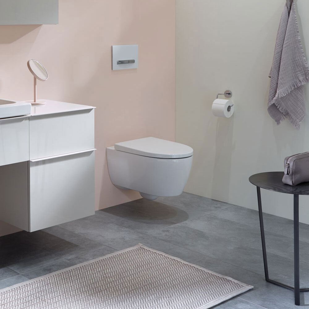 Toalettpaket Geberit iCon med WC-fixtur och Spolplatta