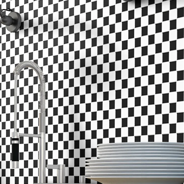 Klinkermosaik Arredo Titan Mix Svart/Vit Blank 3x3 cm