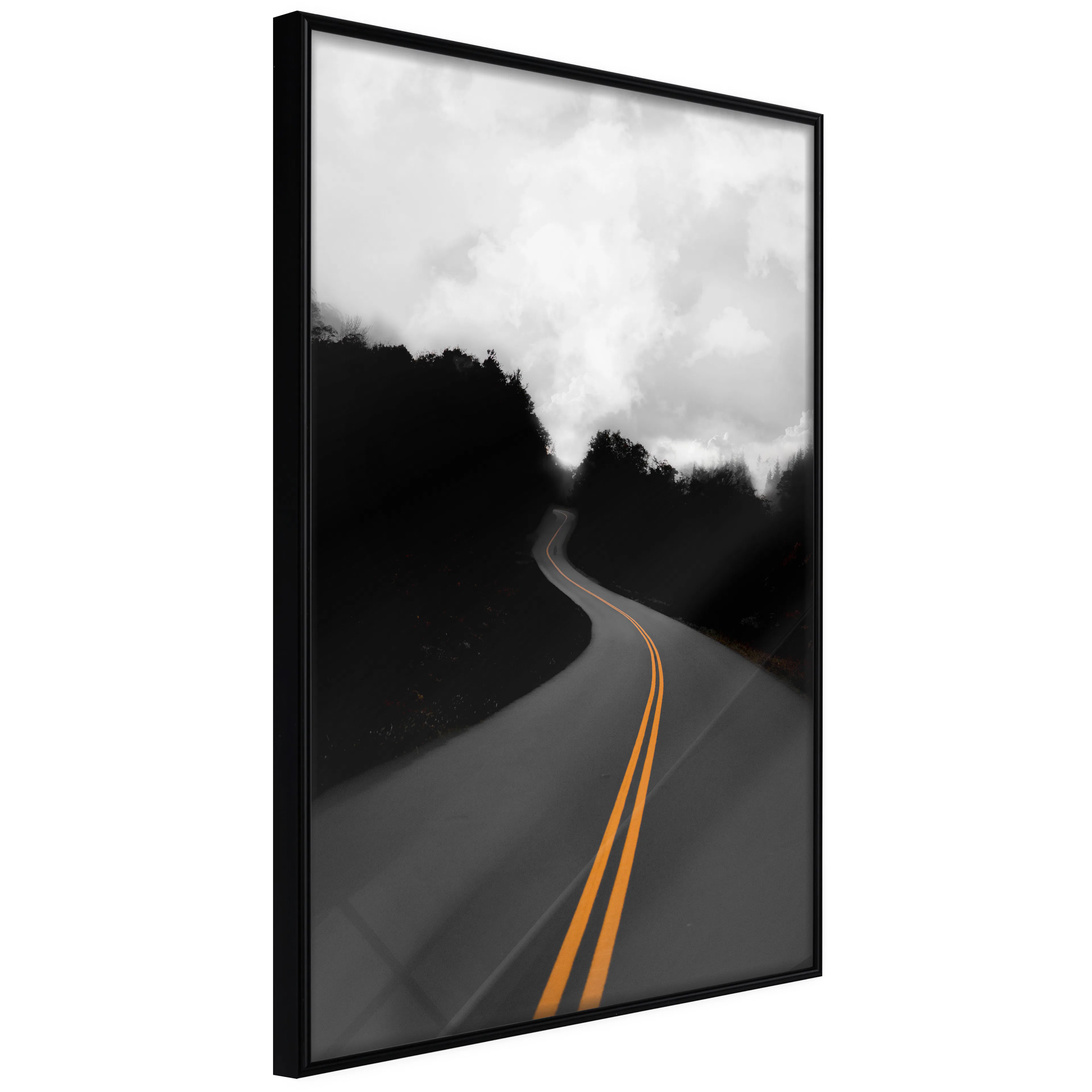 Affisch - Double Solid Line [Poster] 20x30 Svart ram, 20x30 cm