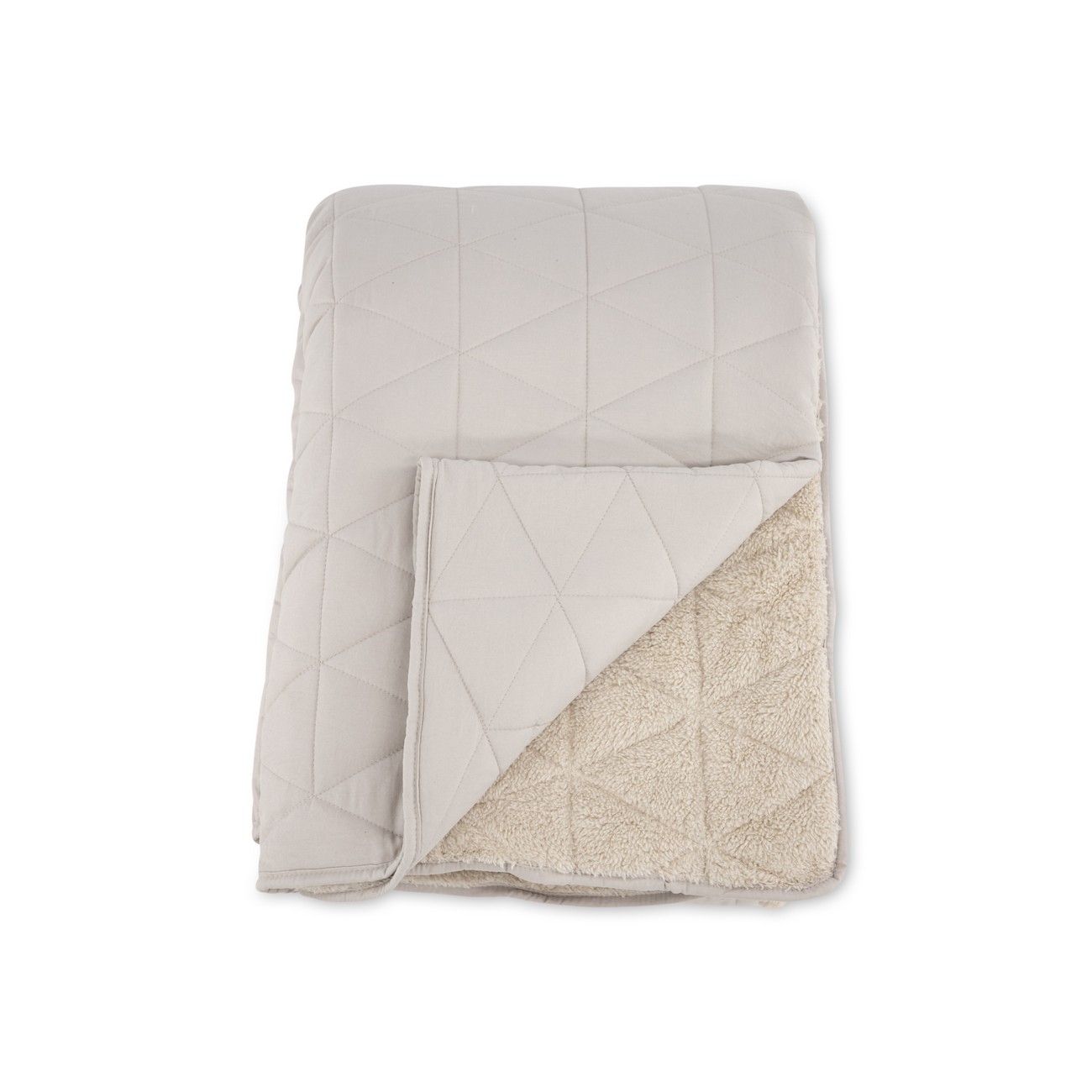 Nilla Bedspread Heavy brushed poly cationic/sherpa - Beige / Beige, Mått: 250x150 cm