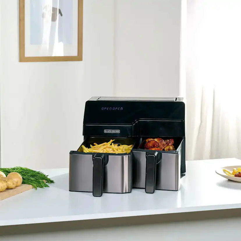Air Fryer BLACK+DECKER Dual Basket 2500W Fritös