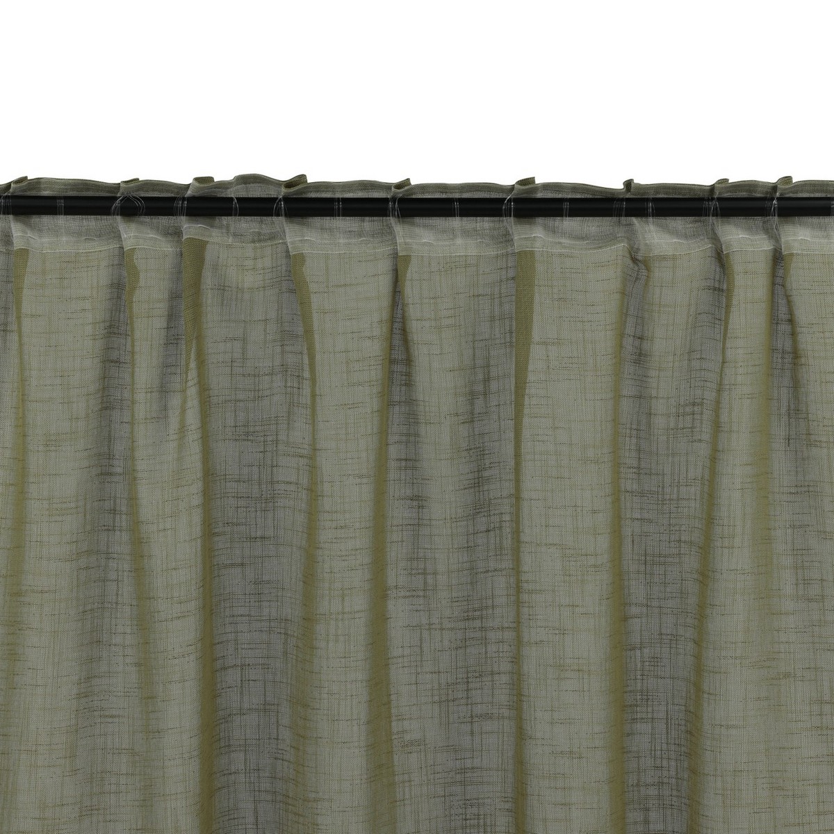Kaya Curtain Polyester/linenlook - Green - 140*240 - Multi b Grön, Längd: 240 cm