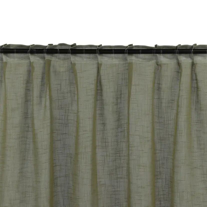 Kaya Curtain Polyester/linenlook - Green - 140*240 - Multi b Grön, Längd: 240 cm