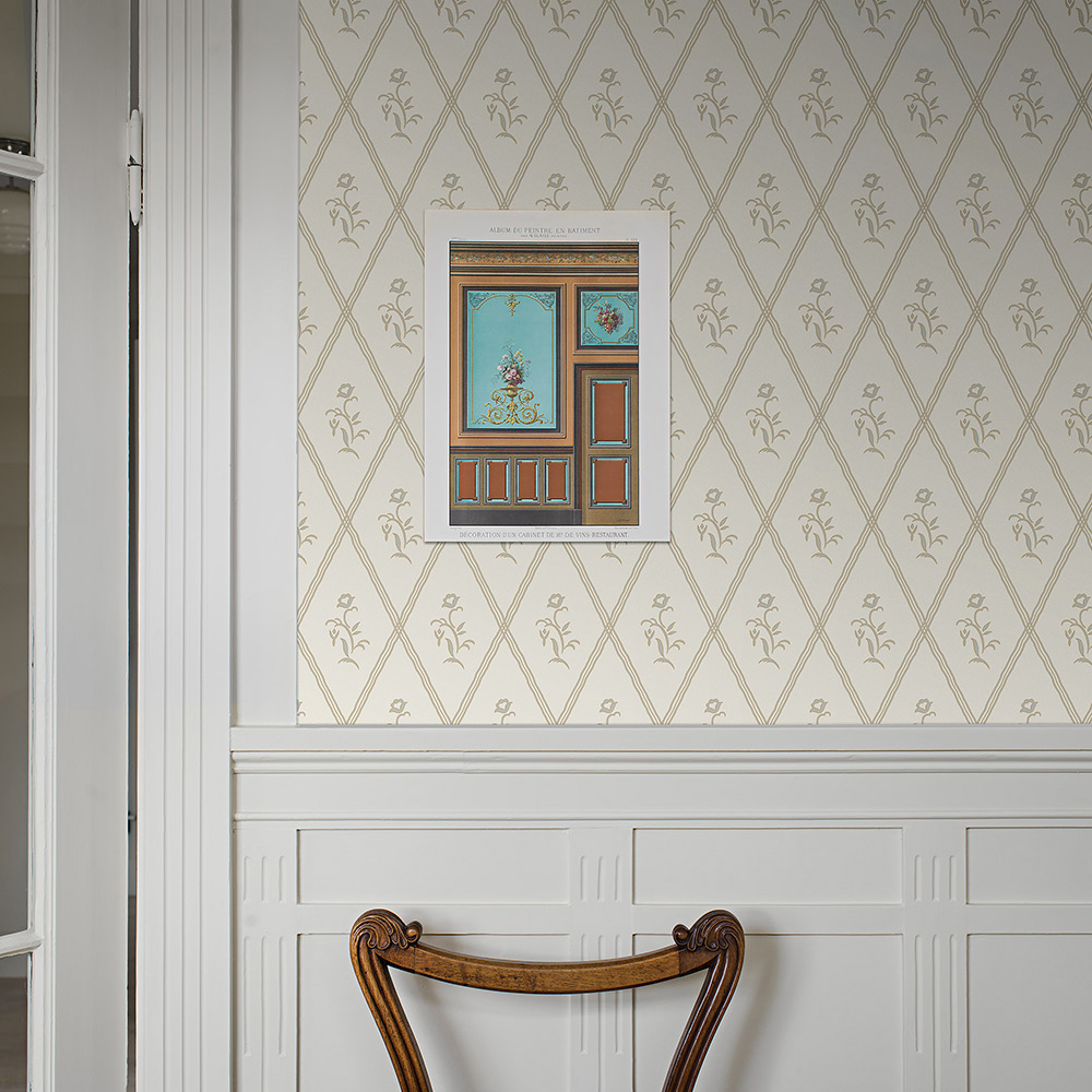 Tapet Boråstapeter Swedish Grace Signe 5505 EasyUp, Mönstrad Beige
