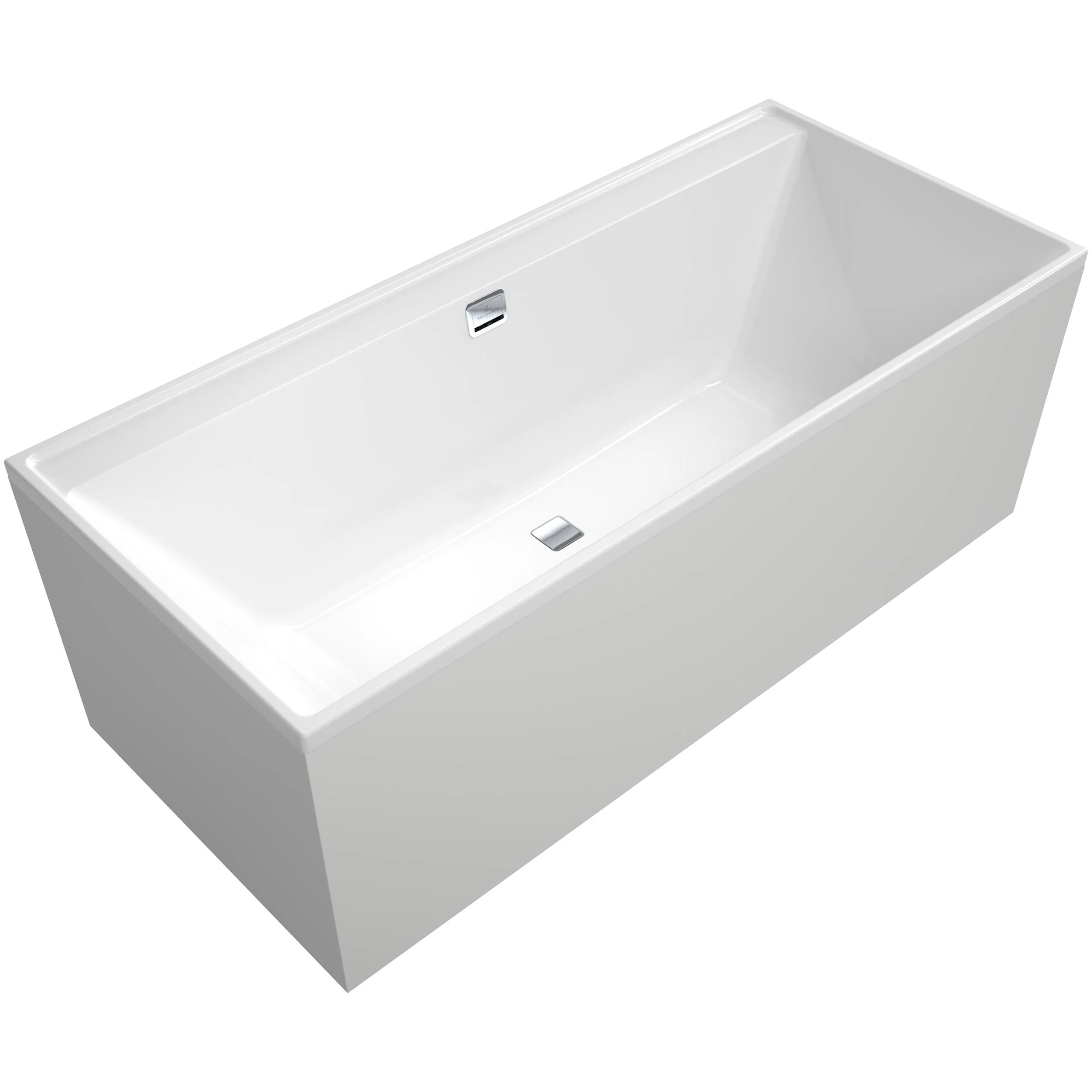 Badkar Villeroy & Boch Collaro UBA180COR2DV-01 Vit Alpin, L: 1800 mm, Krom