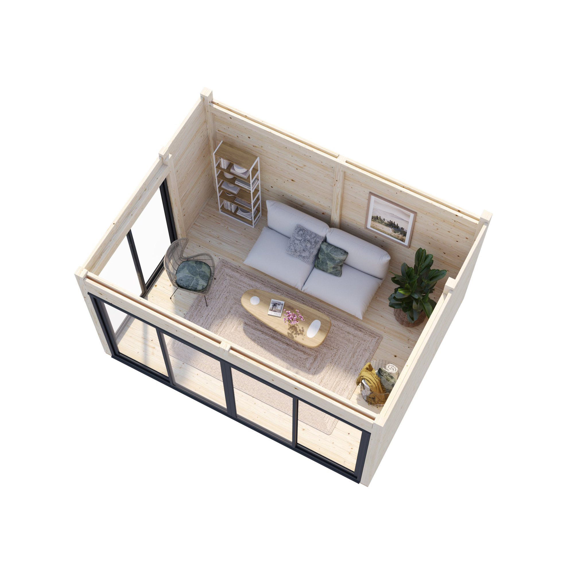 Stuga Palmako Serena 13,4 m² Set 1 Slide Plus (inv. 12,6 m²)