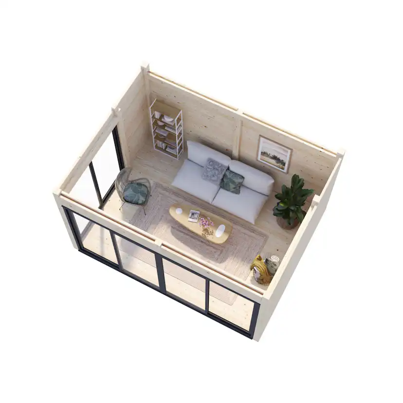 Stuga Palmako Serena 13,4 m² Set 1 Slide Plus (inv. 12,6 m²)