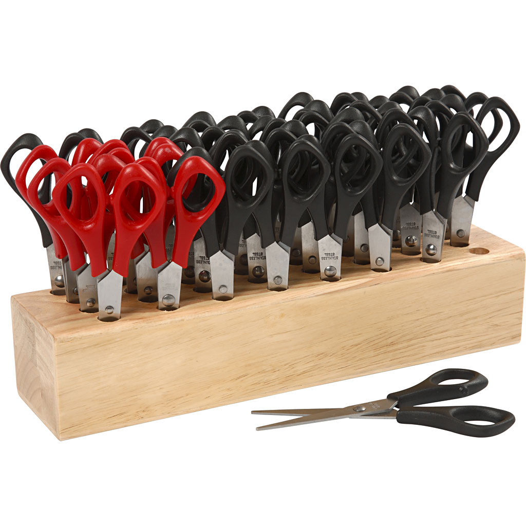 Skolsaxar Creativ Company med Hållare L: 14 cm Rund 1 Set