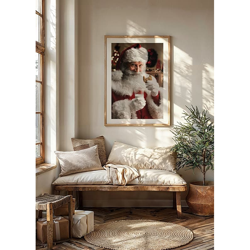 Poster Gallerix Santa Cookie And Milk