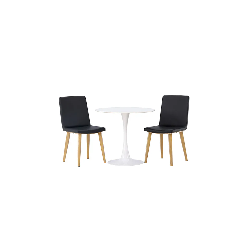 Matgrupp Venture Home Hamden Ø80 cm med 2 st Today stolar