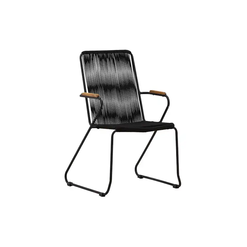 Bois Diningchair Aluminium - Black / Svart
