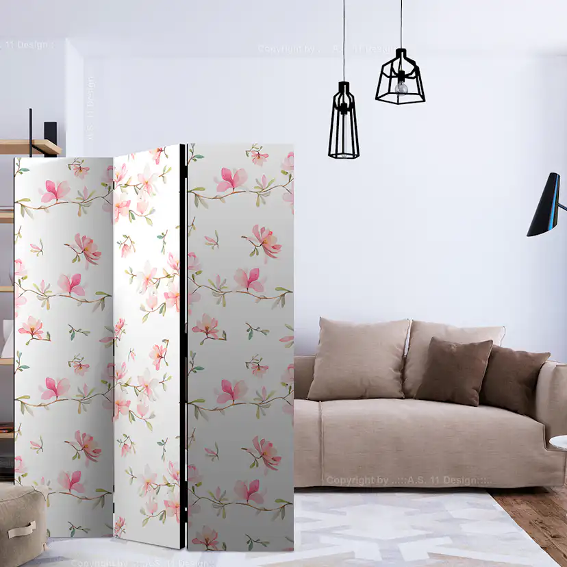 Rumsavdelare Skärmvägg Arkiio Fresh Magnolias 135x172 cm