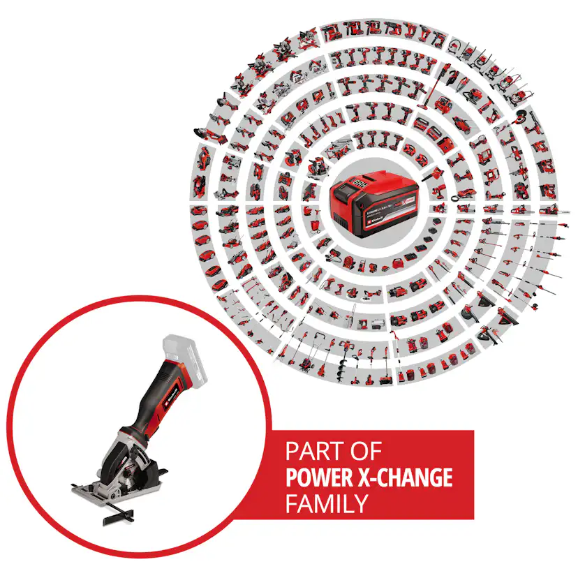 Mini-cirkelsåg Einhell TE-CS 18/89 Li - Solo Sladdlös utan Batteri