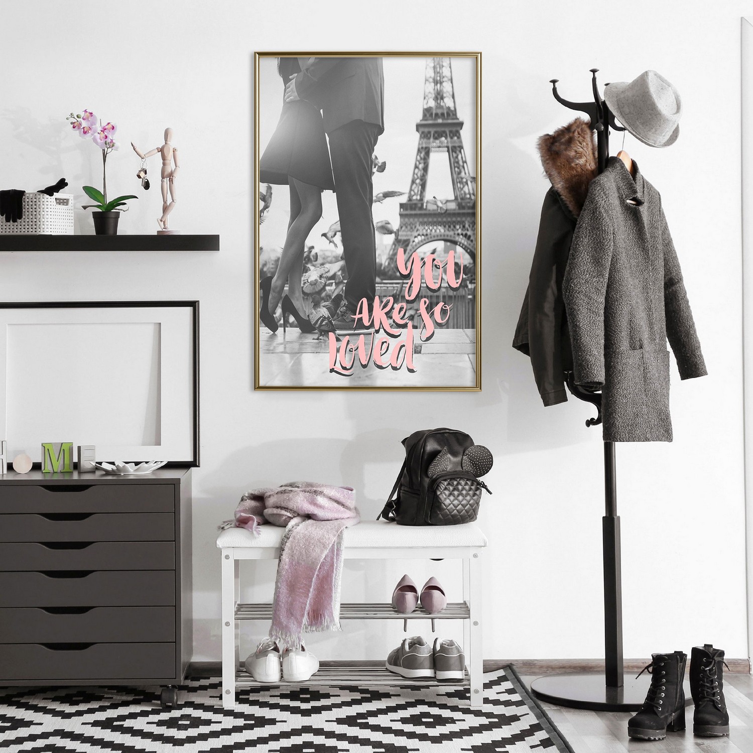 Affisch - You Are so Loved [Poster] 20x30 Guld ram, 20x30 cm