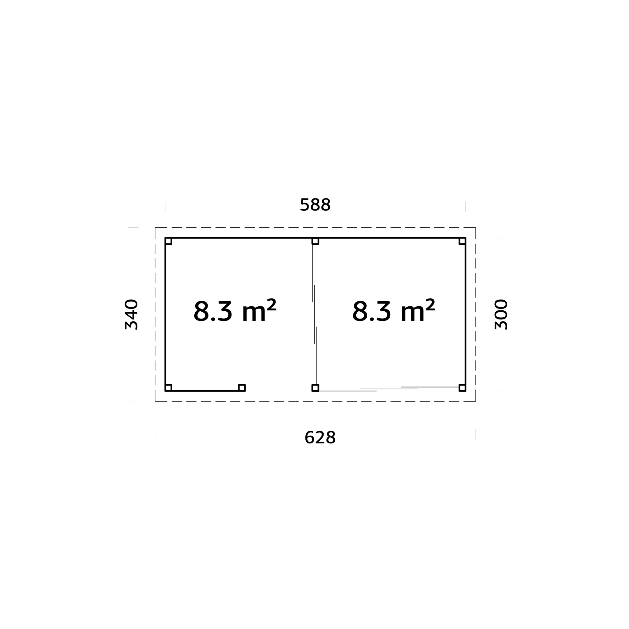 Uterum Palmako Lenna 16,6 m2 Set 707 Slide Plus