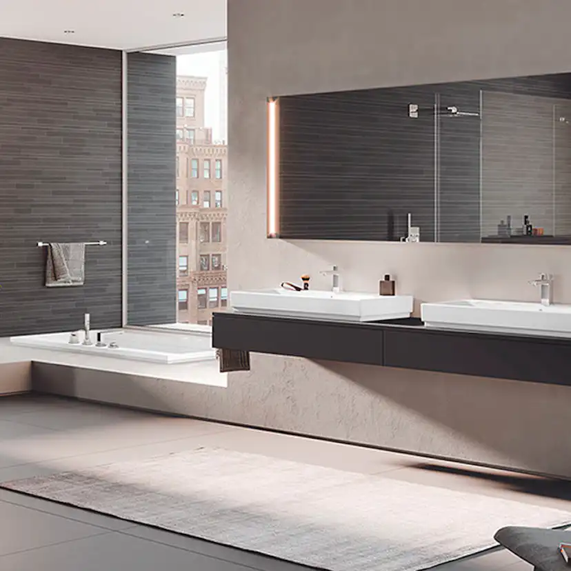 Tvättställ Grohe Cube Ceramic 39477 60 cm Bänktvättställ