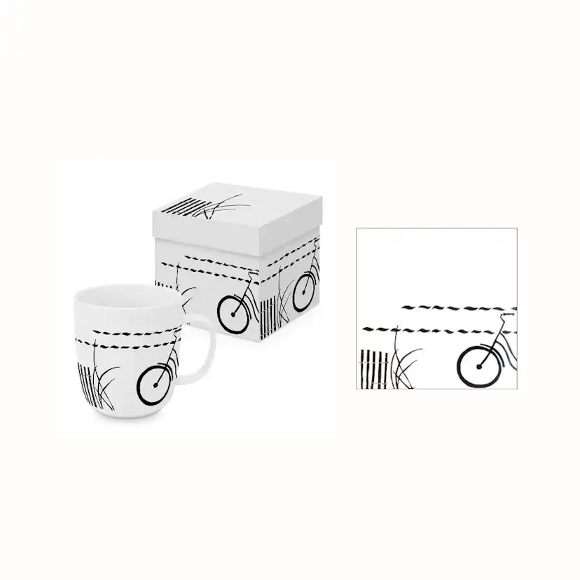 Gåvoset Paperproducts Design Atelier Atlantique Mugg 40 cl + Servett