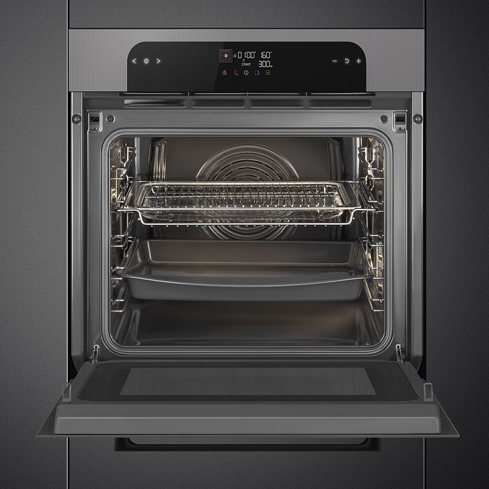 Kombiugn Smeg SO6202M2S med Varmluft och Mikrovågsfunktion Silver 60 cm