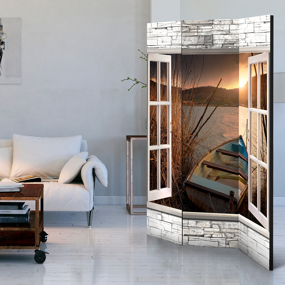 Rumsavdelare Skärmvägg Arkiio Autumnal Lake 135x172 cm