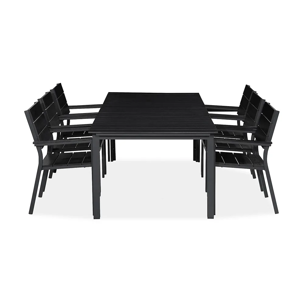 Matgrupp Utomhus Comfort Garden Tunis 205x90 med 6 StapelTrädgårdsstolar