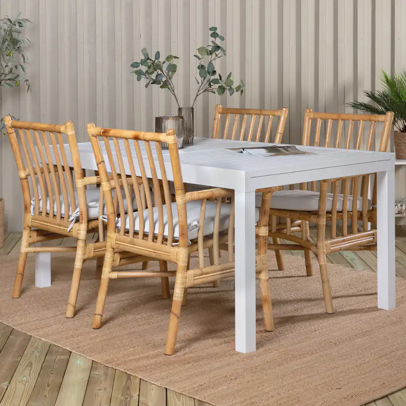 Matgrupp Venture Home Marbella med 4 Cane Stolar