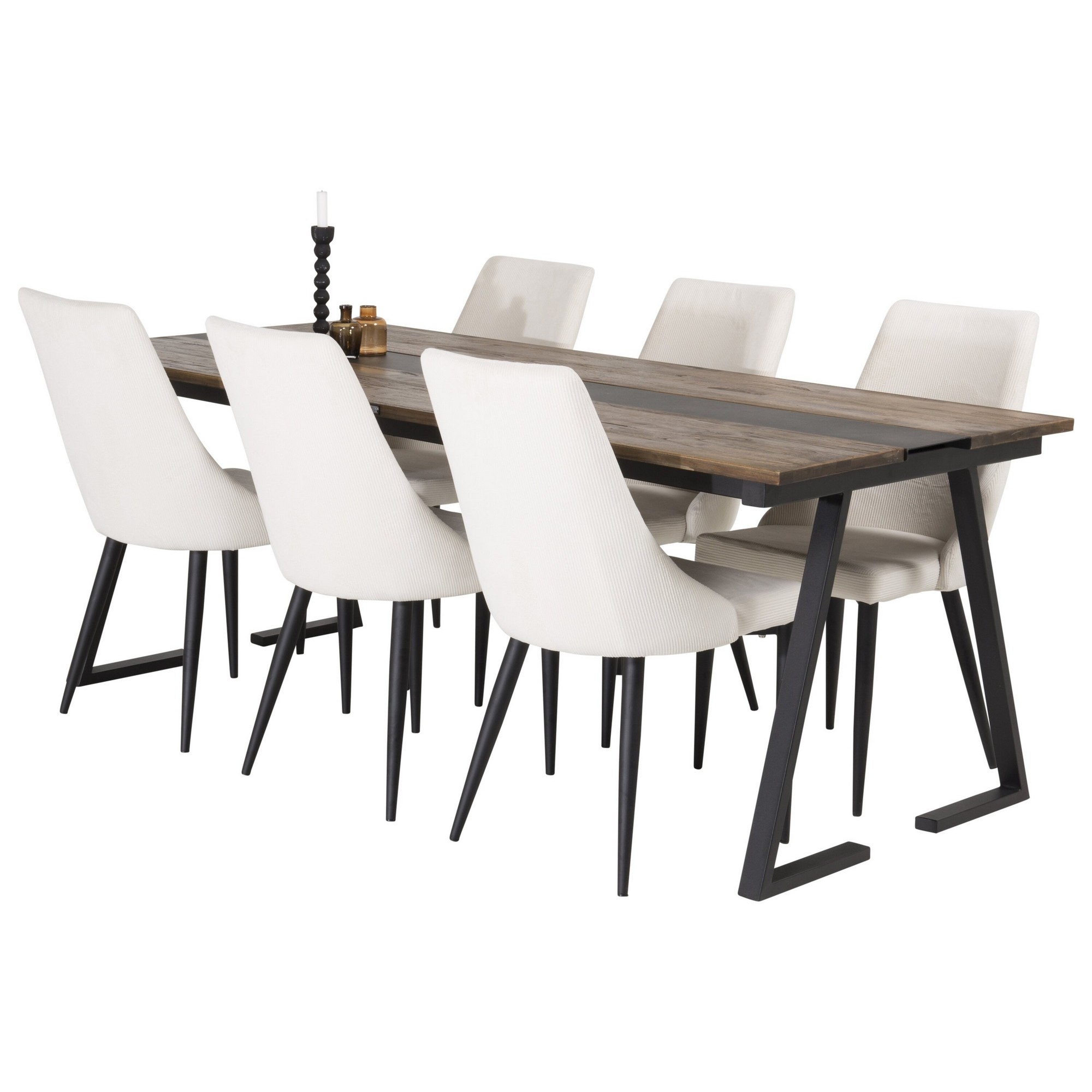 Matgrupp Venture Home Jakarta med 6st Leone Stolar