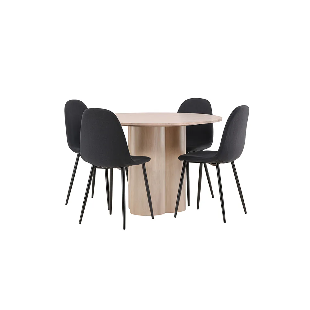 Matgrupp Venture Home Olivia med 4 Polar Stolar Natur
