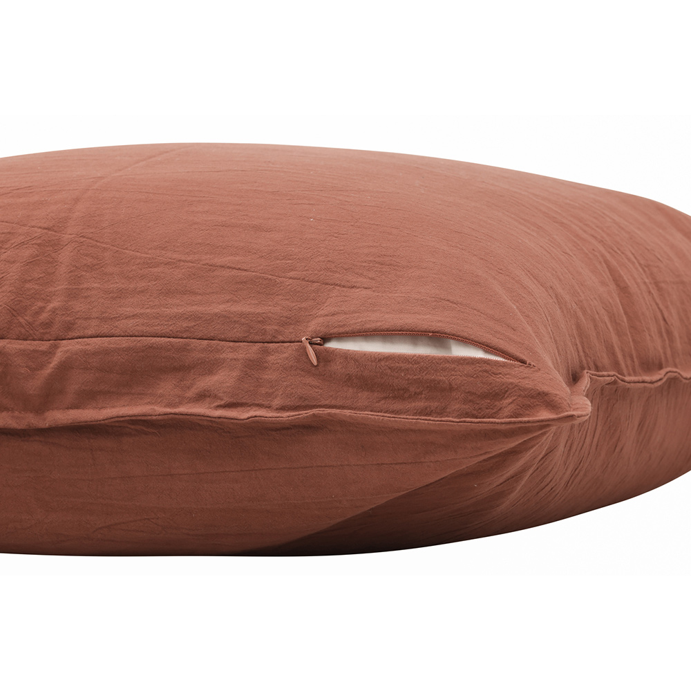 Ronja Cushion Cover Washed Cotton - Roasty Mörkbrun