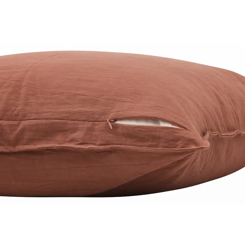 Ronja Cushion Cover Washed Cotton - Roasty Mörkbrun